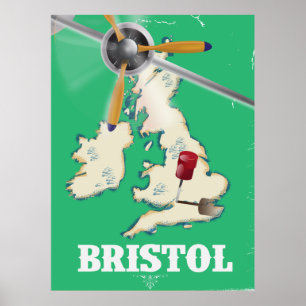 Bristol Vintage Reiseplakat Poster