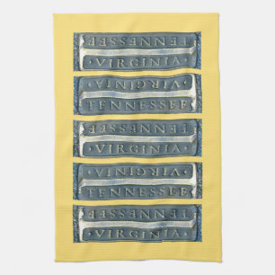 Bristol Virginia Tennessee Marker Geschirrtuch