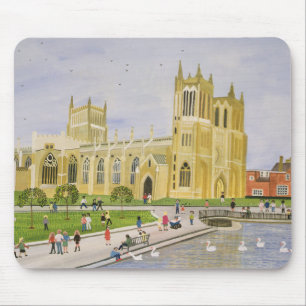 Bristolkathedralen-und -Uni-Grün 1989 Mousepad