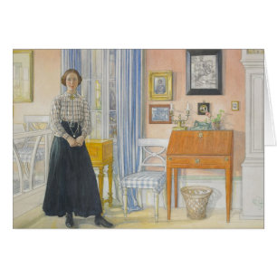 Brita à côté d'un bureau d'écriture