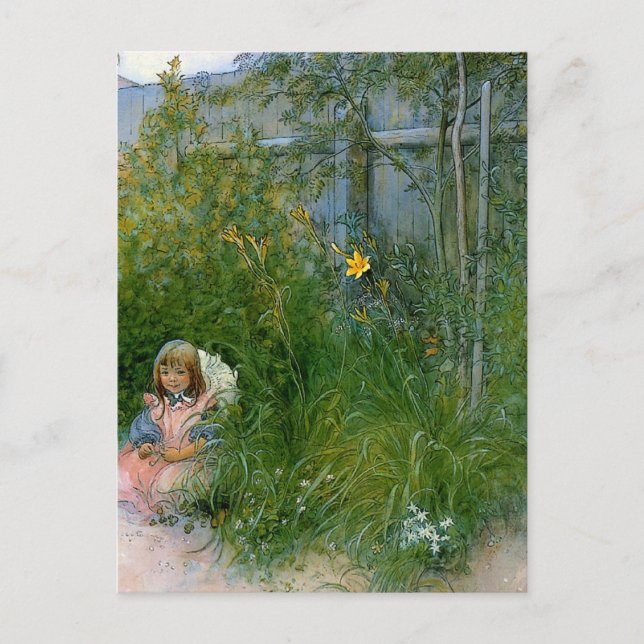Brita in der Blume Bed c1897 Postkarte (Vorderseite)