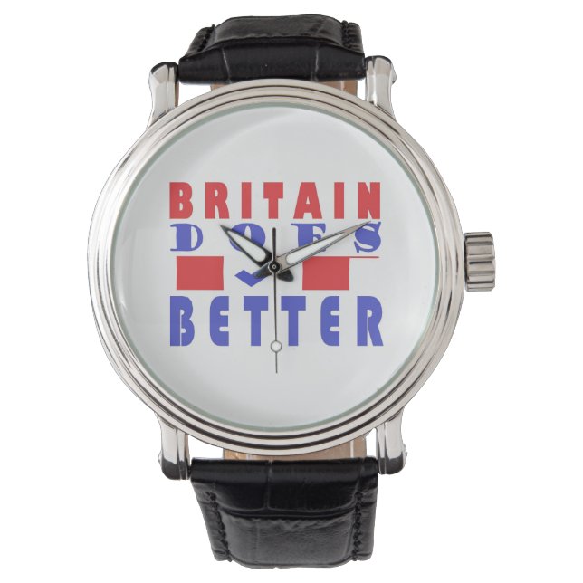 BRITAIN MACHT ES BESSER WORD DESIGN ARMBANDUHR (Vorderseite)