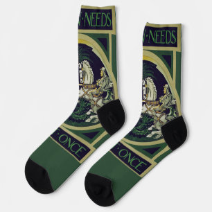 Britain Needs You at Once – St. George Vintage Art Socken