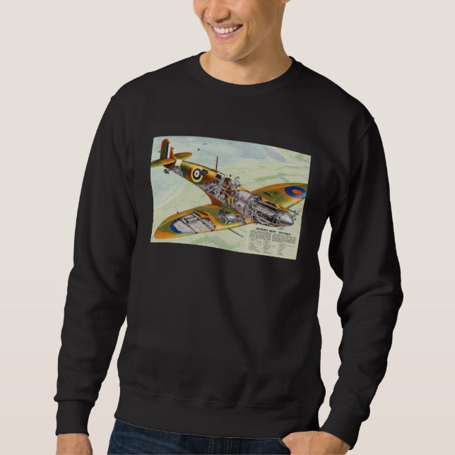 Britain s New Spitfire Mechanical Artwork Sweatshirt (Vorderseite)