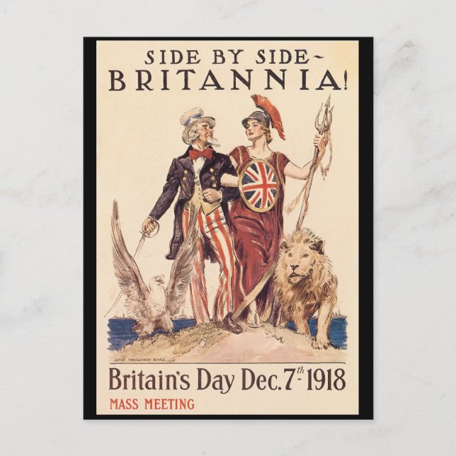 Britannia - Zweiter Weltkrieg Postkarte (Vorderseite)