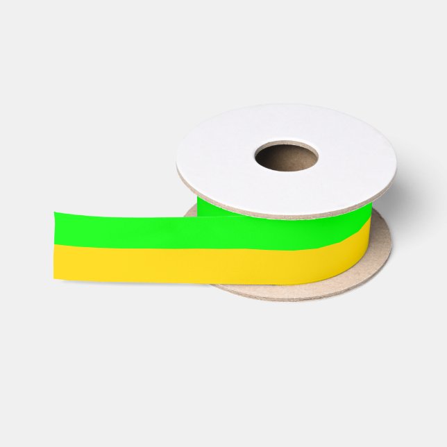 Brite-Grün und Gelb-Goldsatin-Band Satinband (Spule)