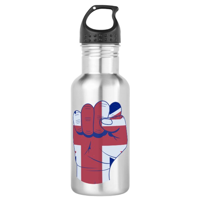 Brite Raise Fist Edelstahlflasche (Vorderseite)