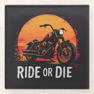 Brite-T Motorradfahrt oder stirb 0019613 Glasuntersetzer