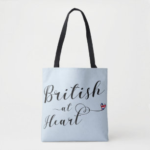 Briten an der Herz-Einkaufstüte, Großbritannien Tasche