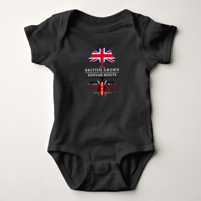 Briten gewachsen mit Kenyan-Wurzel-   Baby Strampler (Vorderseite)