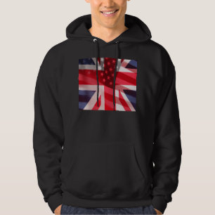 Briten und amerikanische Flaggen Hoodie