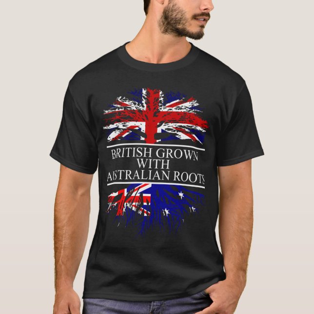 Britin mit australischer Wurzel australischer Flag T-Shirt (Vorderseite)