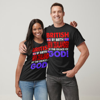 Britin nach Geburt New Zealander Gnade Gottes Gesc T-Shirt