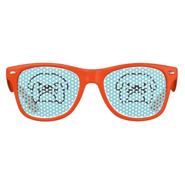 Britisch-Bulldoghund-Party Partybrille (Vorderseite)