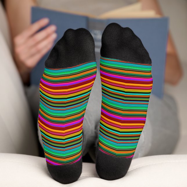 Britisch-farbige Streifen Socken (Unterseite)