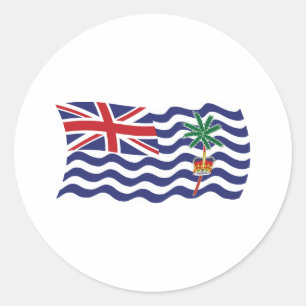 Britisch-Indischer-Ozean-Flaggenaufkleber Runder Aufkleber