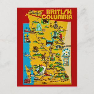 Britisch-Kolumbien Vintage-Postkarte Postkarte
