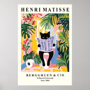 Britisch Kurzhaar Katze auf einem Toiletten-Druck  Poster