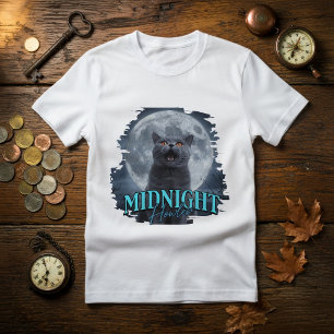 Britisch Kurzhaar-Katze heult den Mond an T-Shirt