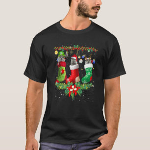 Britisch Kurzhaar Katzen in Weihnachts Socke Katze T-Shirt