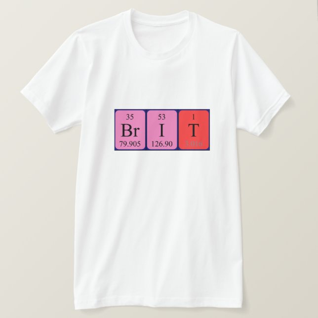Britisch-Periodenname-Shirt T-Shirt (Design vorne)