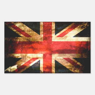 britisch rechteckiger aufkleber