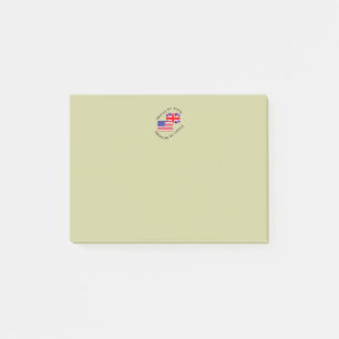 Britisch von Geburt Amerikanisch durch Wahl Schwar Post-it Klebezettel