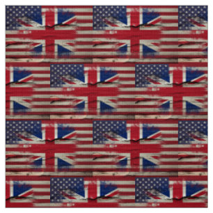 Britische amerikanische Flagge der Stoff
