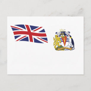 Britische Antarktis-Flaggen-Postkarte Postkarte
