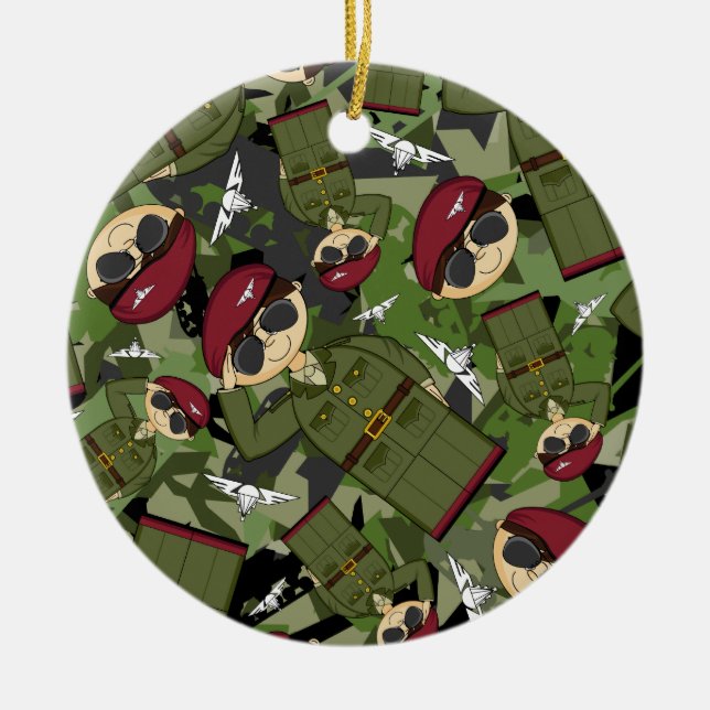 Britische Armee-Soldat-Verzierung Keramikornament (Vorne)