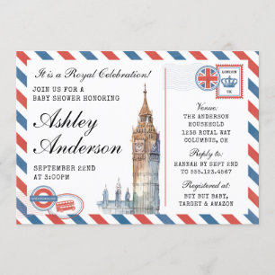 Britische Babyparty-Einladung Londons Einladung