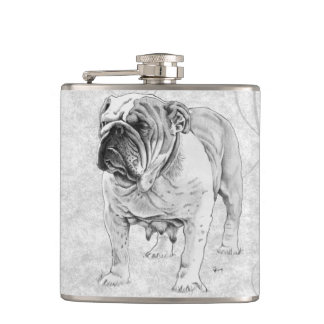 Britische Bulldogge Flachmann