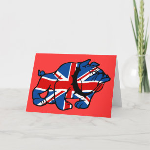 Britische Bulldogge patriotische Briten Karte