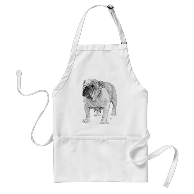 Britische Bulldogge Schürze (Vorne)