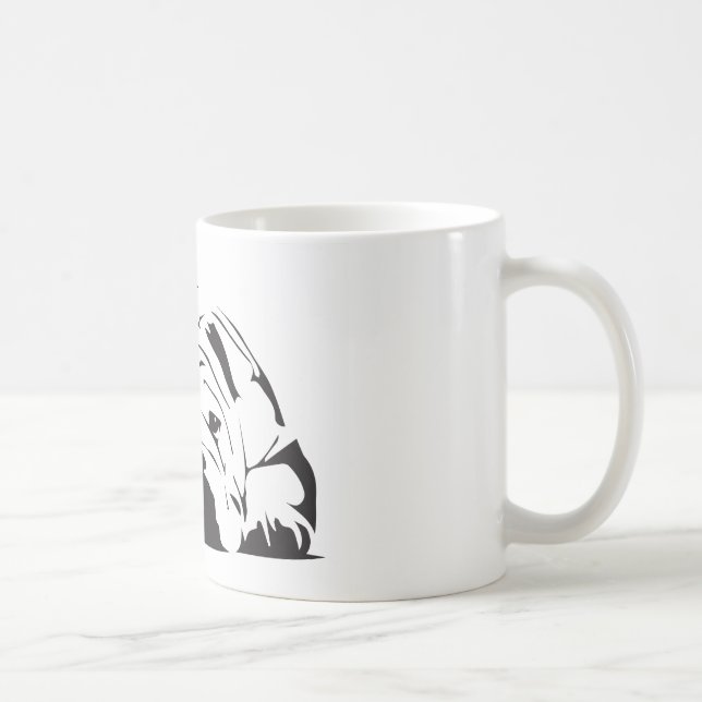 Britische Bulldoggen-Schablone Kaffeetasse (Rechts)