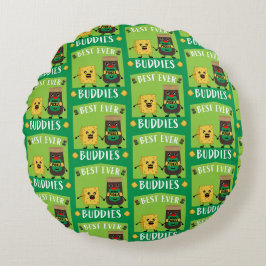 Britische Cheddar-Käse- und Pickle-Liebhaber Rundes Kissen