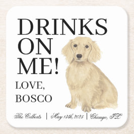 Britische Creme-Dackel Rechteckiger Pappuntersetzer