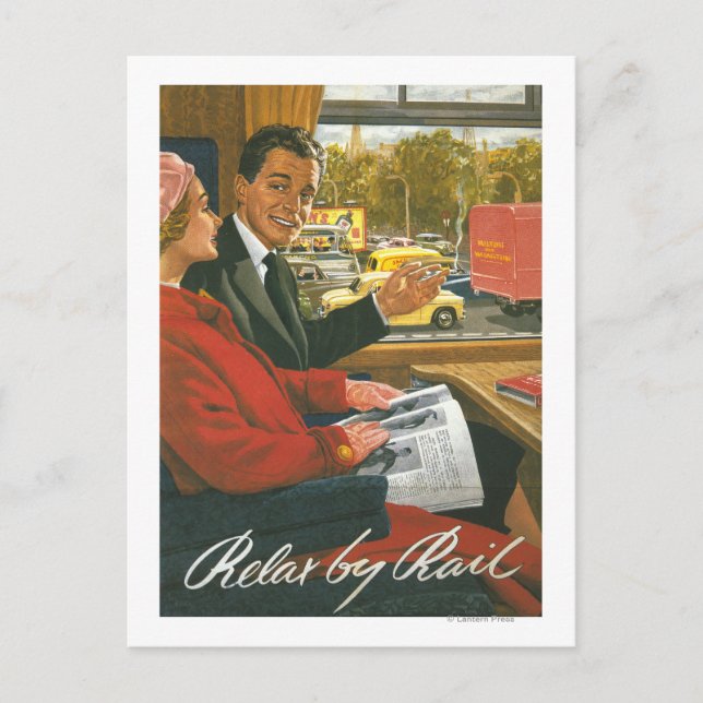 Britische Eisenbahn Entspannung durch Eisenbahnpla Postkarte (Vorderseite)
