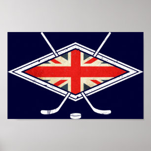Britische Eishockeyflagge Poster