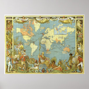 britische Empire Map Poster