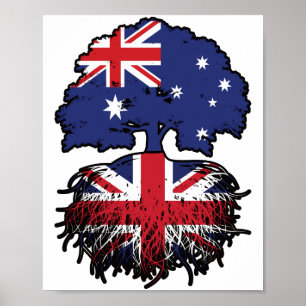 Britische Flagge Australiens Treots Poster
