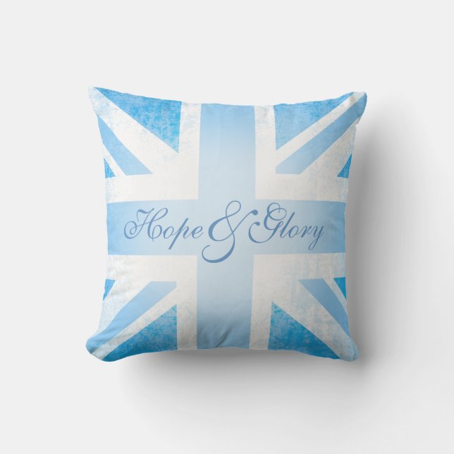 Britische Flagge Baby Blue hope & glorreiche Kisse Kissen (Vorderseite)