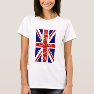 Britische Flagge behalten ruhiges T-Shirt für