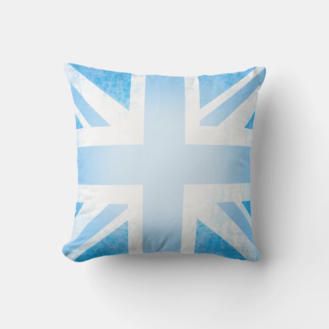 Britische Flagge Blaukissen Kissen (Vorderseite)
