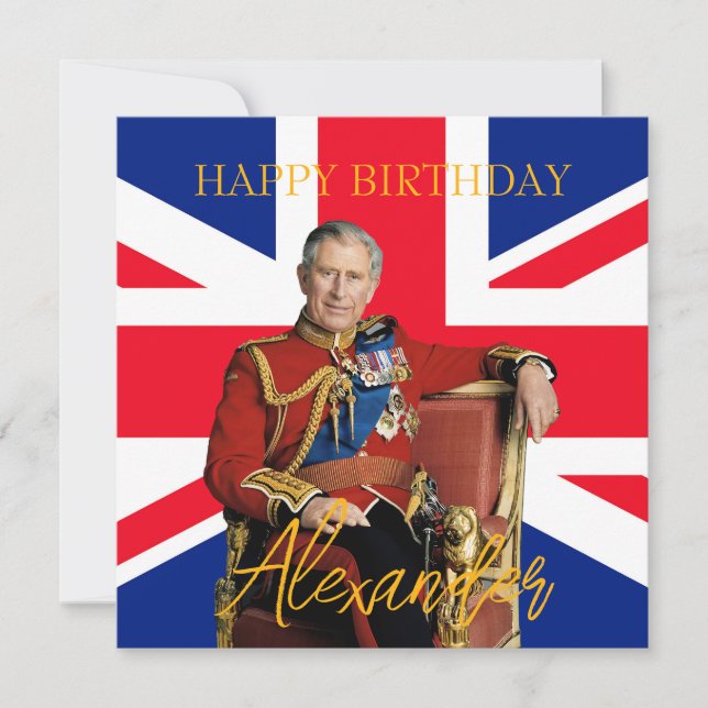Britische Flagge des Easy Individuelle Name King C Karte (Vorderseite)