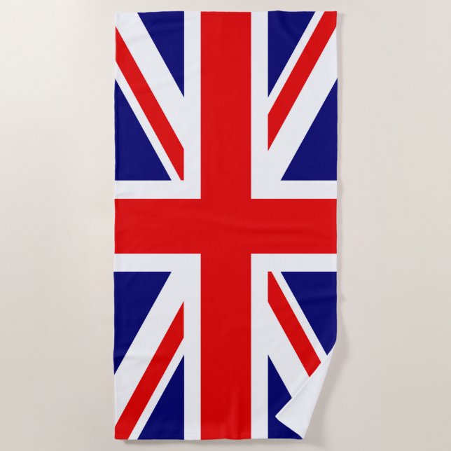 Britische Flagge - Die Flagge der Union Strandtuch (Vorderseite)