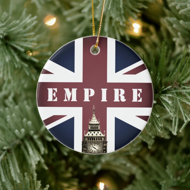 Britische Flagge, Empire, Vereinigtes Königreich,  Keramik Ornament (Baum)