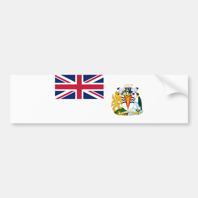 Britische Flagge für das Antarktis-Gebiet Autoaufkleber (Vorne)