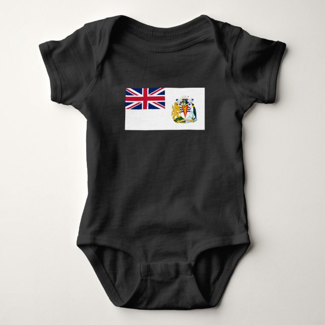 Britische Flagge für das Antarktis-Gebiet Baby Strampler (Vorderseite)