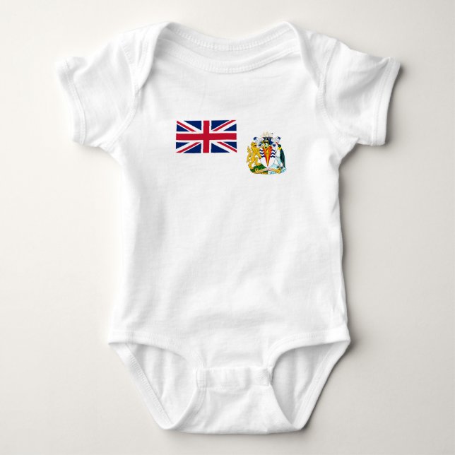 Britische Flagge für das Antarktis-Gebiet Baby Strampler (Vorderseite)